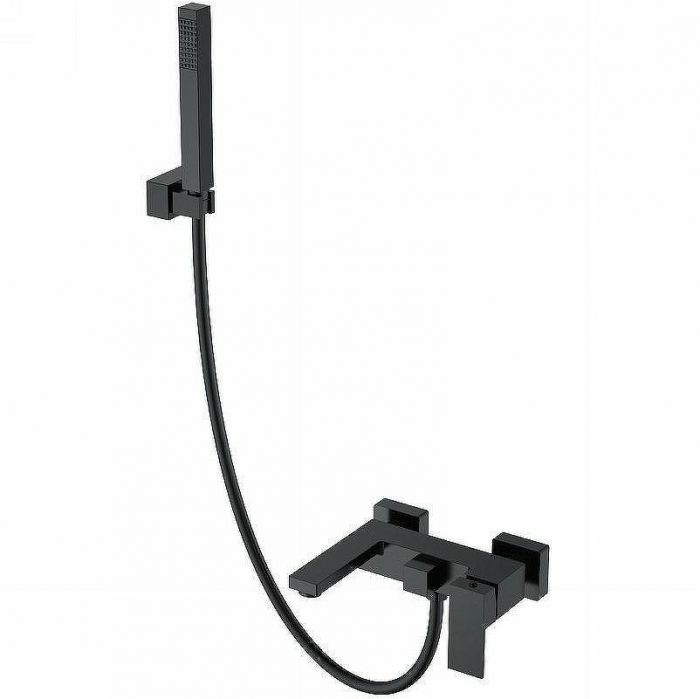 Смеситель для ванны Boheme Qubic 473-B Черный матовый