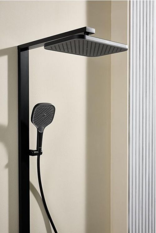Душевая система Arrow AMG13GH872MB с термостатом цвет Черный матовый