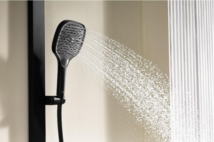 Душевая система Arrow AMG13GH872MB с термостатом цвет Черный матовый