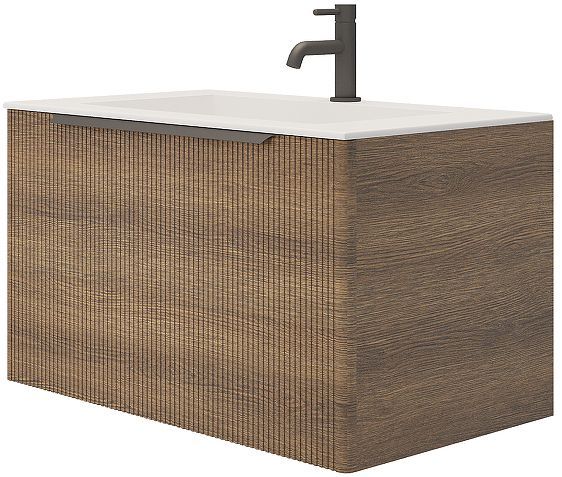 Тумба под раковину Creto Luna 80 17-WD80 подвесная цвет Wood