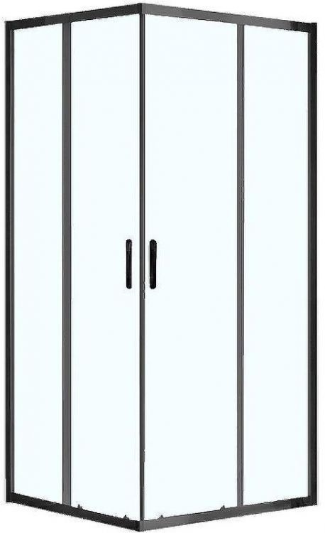 Душевой уголок Azario Milton 100x100 AZ-ND1142 1000 Black профиль Черный стекло прозрачное