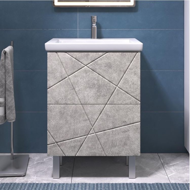 Тумба под раковину Vigo Geometry 60 015 цвет Бетон Белый