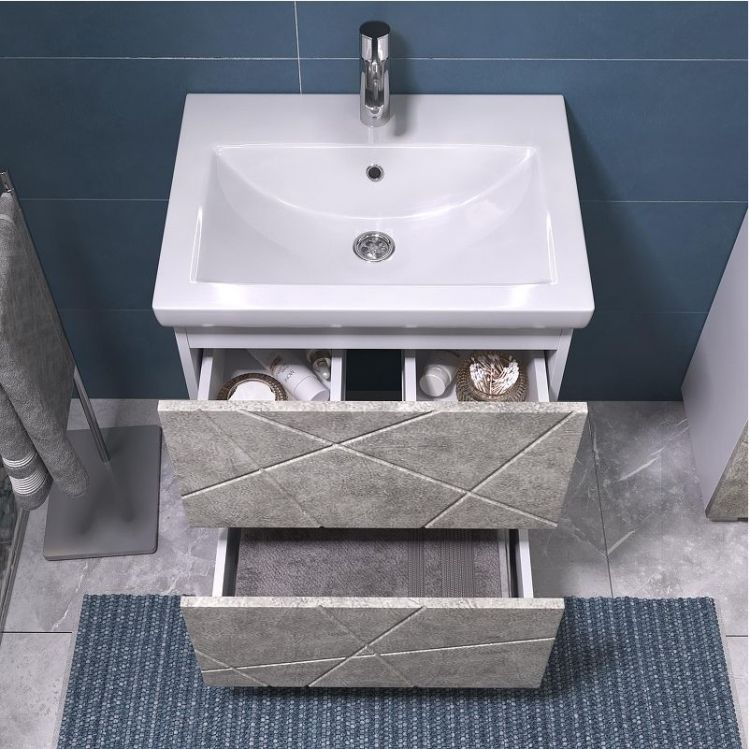 Тумба под раковину Vigo Geometry 60 015 цвет Бетон Белый