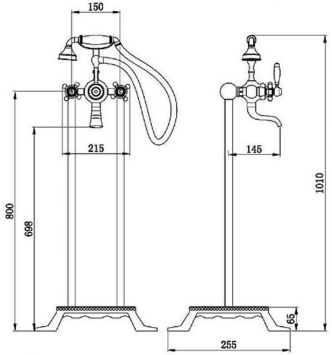 Смеситель для ванны Boch Mann Vico B BM9654 Черный