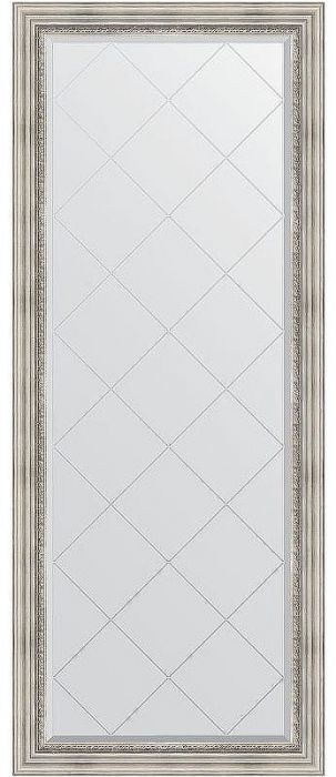 Зеркало Evoform Exclusive-G Floor 201х81 BY 6318 с гравировкой в багетной раме - Римское серебро 88
