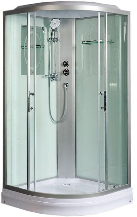 Душевая кабина WeltWasser WW500 Werra 1002 100x100 10000003227 профиль Хром стекло прозрачное