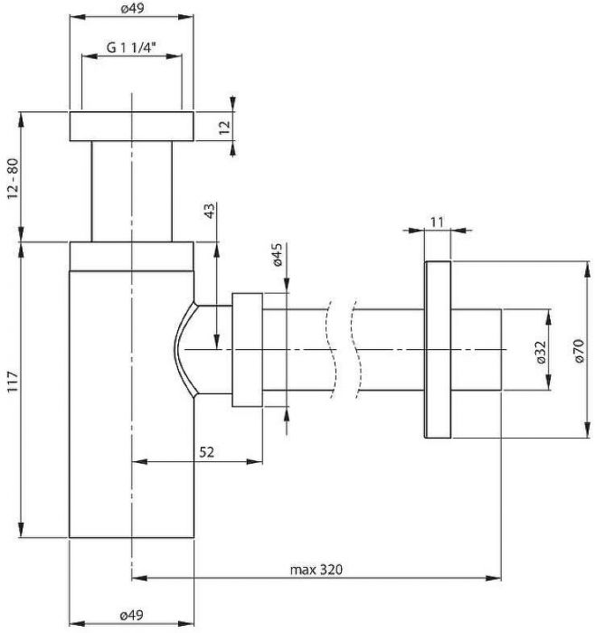 Сифон для раковины Deante NHC_Z31K Золото