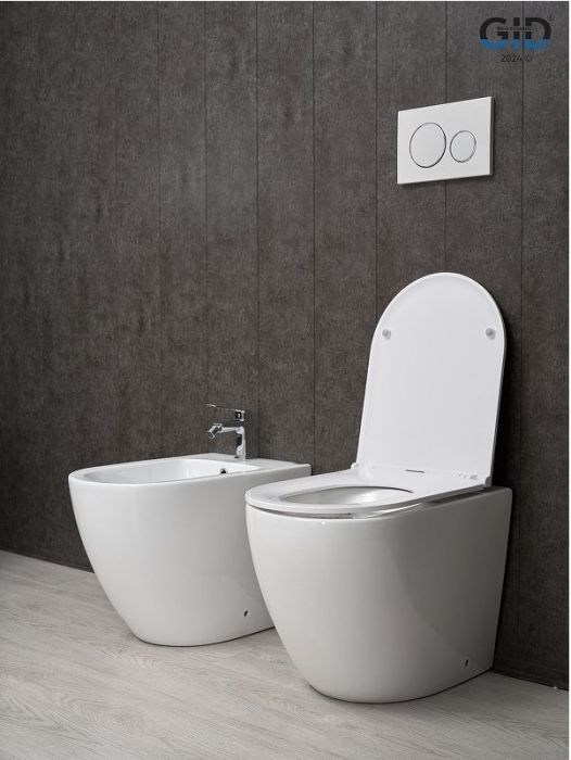 Унитаз Gid Convexo TRS-269 62213Y приставной цвет Белый с сиденьем Микролифт