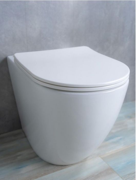 Унитаз Gid Convexo TRS-269 62213Y приставной цвет Белый с сиденьем Микролифт