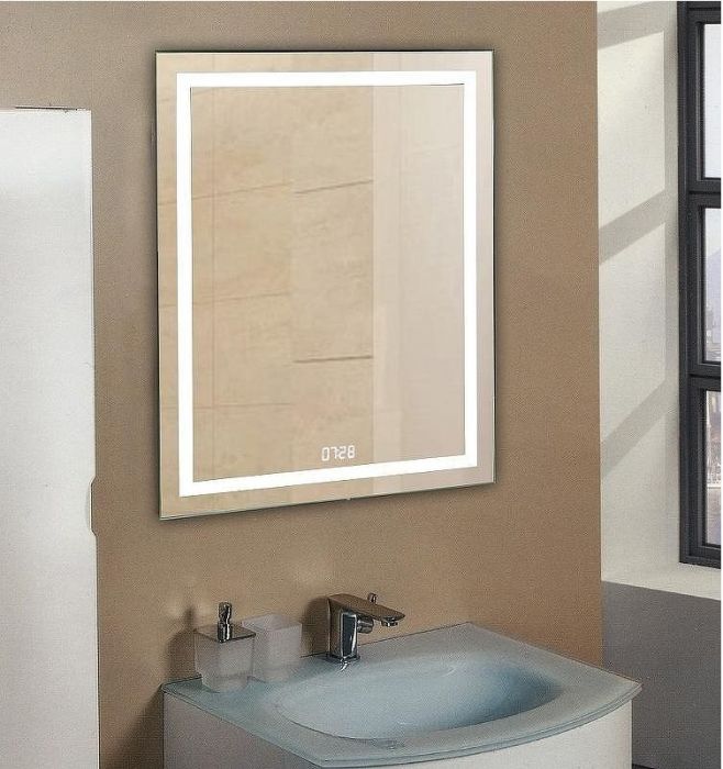 Зеркало Relisan Wendy 500х700 Гл000024377 с подсветкой с сенсорным выключателем и часами