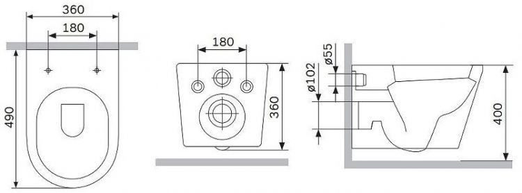 Унитаз AM.PM Sunny C85C1701SC подвесной цвет Белый с сиденьем Микролифт