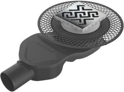 Душевой трап Berges Platz Antik 100x100 091160 с решеткой Хром