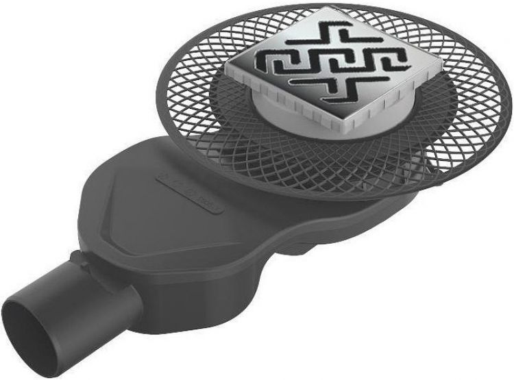 Душевой трап Berges Platz Antik 100x100 091160 с решеткой Хром