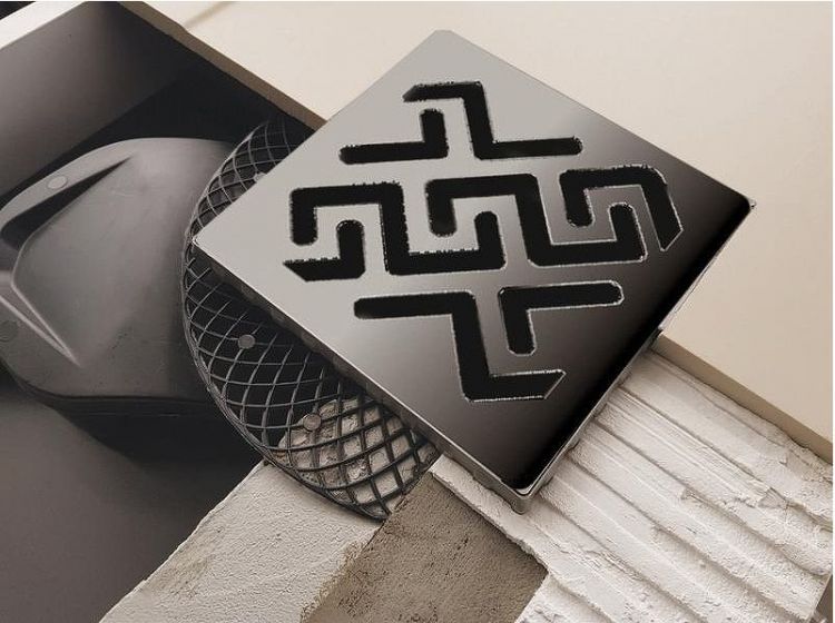 Душевой трап Berges Platz Antik 100x100 091160 с решеткой Хром