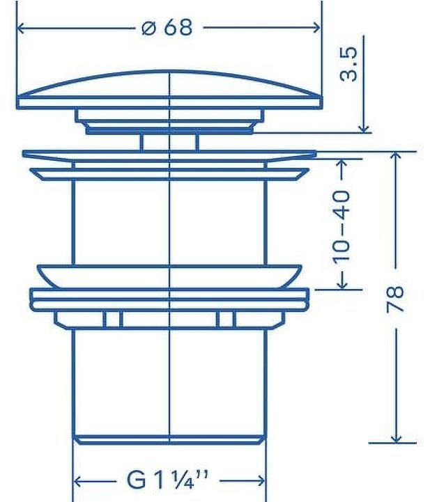 Донный клапан Pragma 901855.HME5.GWCO.001-2 click-clack цвет Белый глянцевый