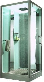 Душевая кабина Orans 100x100 L 89101lw с баней профиль Белый задние стенки Белые