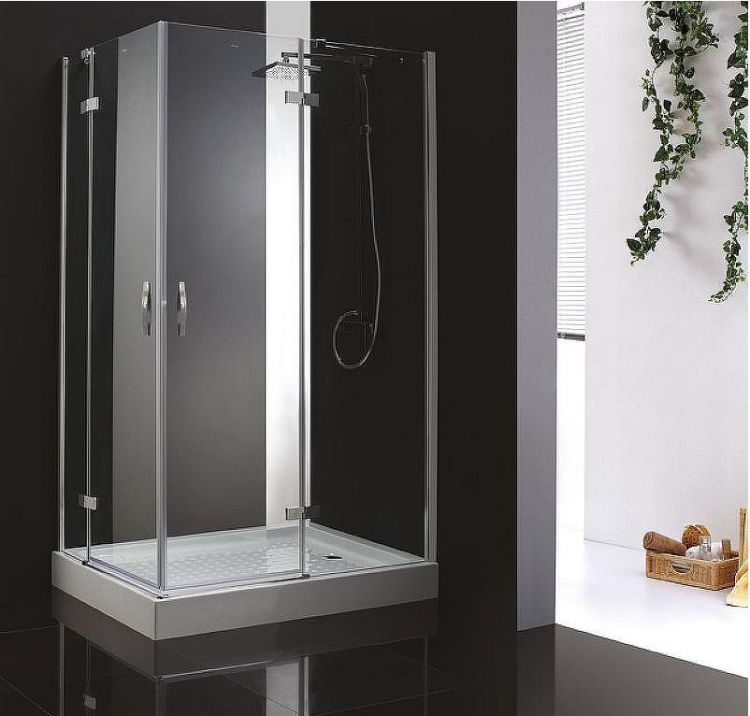 Душевой уголок Cezares Bergamo 120x90 R BERGAMO-W-AH-2-120/90-C-Cr-R профиль Хром стекло прозрачное
