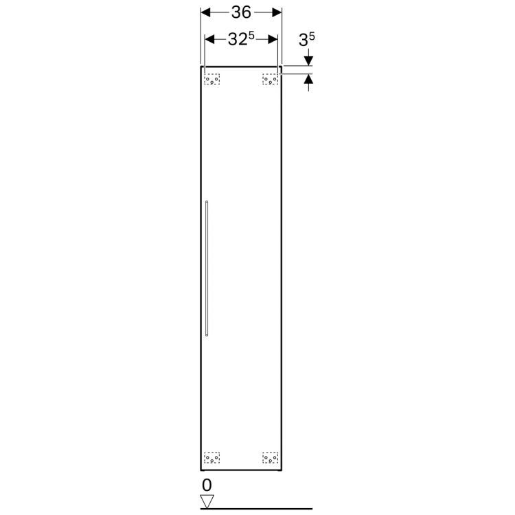Пенал для ванной Geberit iCon, 36x31, темно-серый [841001000]
