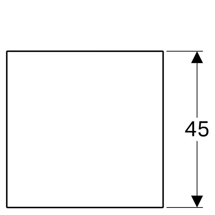 Стеклянная полка Geberit Xeno? для шкафчика 45х0.8х45 [500.523.00.1]
