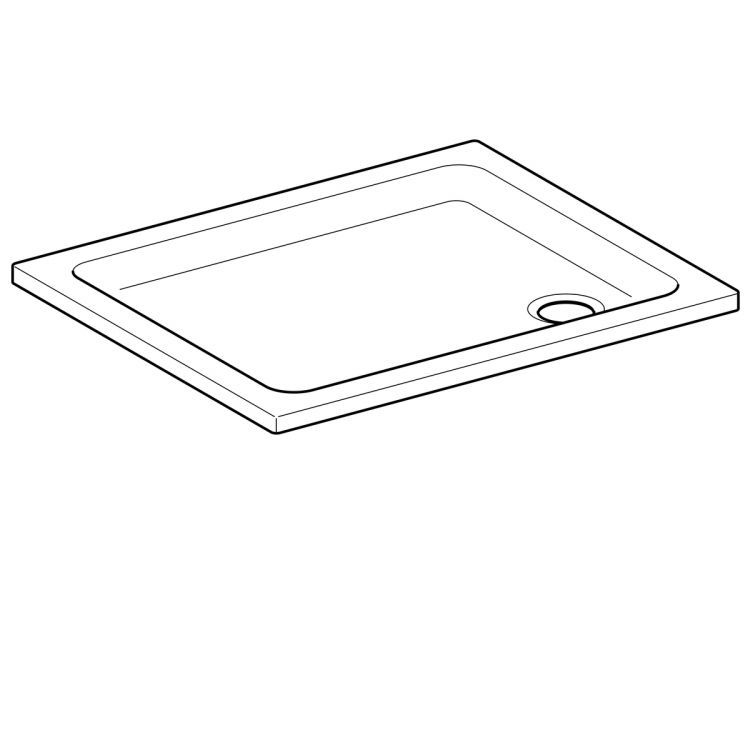 Душевой поддон Geberit Renova прямоугольный, 75х90 см [652250000]