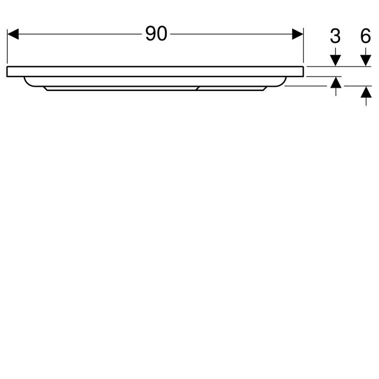 Душевой поддон Geberit Renova прямоугольный, 75х90 см [652250000]