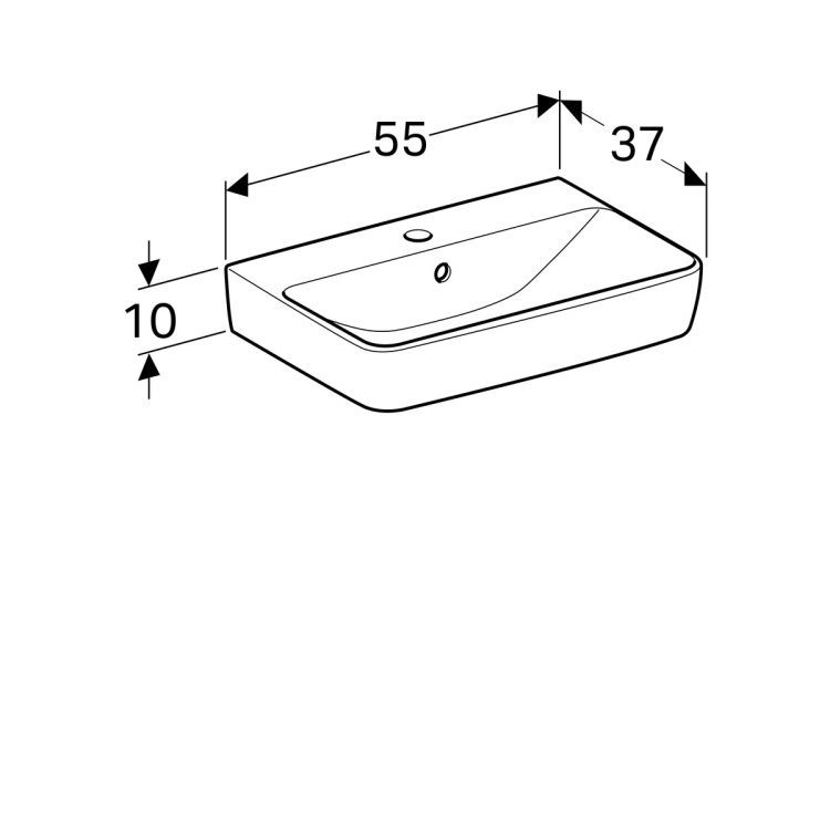 Раковина Geberit Renova Nr.1 Comprimo, 226155000