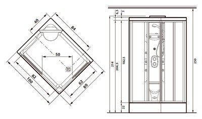 Душевая кабина Albatros T09 REV – R108 Multisystem L Душевая кабина Albatros T09 REV – R108 Multisystem L
