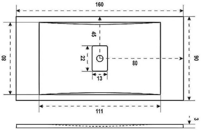 Душевой поддон из искусственного камня Good Door Flow 160x90 ЛП00121 Белый