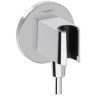 Hansgrohe FixFit S Шланговое подсоединение с держателем ручного душа, цвет: хром