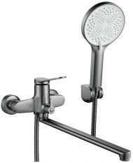 Смеситель для ванны Shevanik S6222T универсальный цвет Оружейная сталь