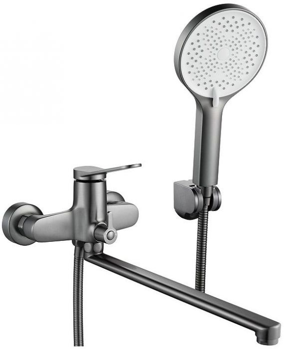 Смеситель для ванны Shevanik S6222T универсальный цвет Оружейная сталь