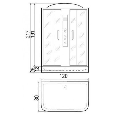 Душевая кабина River Sena 120/80/26 МТ