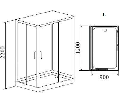 Душевая кабина Timo Helka Н-515 L