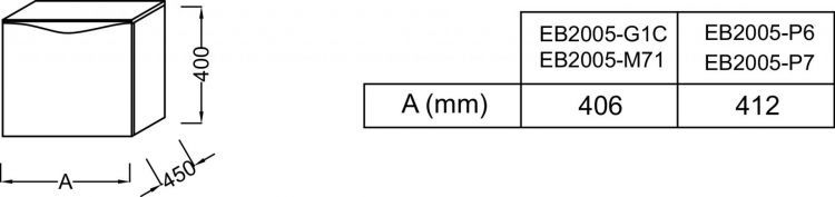 Модуль подвесной Jacob Delafon Stillness шириной 40 см, отделка - белый лак [EB2005-G1C]