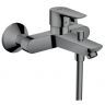 Hansgrohe Talis E Смеситель для ванны настенный, излив 194мм, цвет: шлифованный черный хром