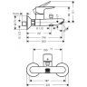 Hansgrohe Talis E Смеситель для ванны настенный, излив 194мм, цвет: шлифованный черный хром