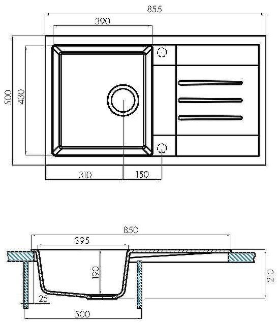 Кухонная мойка Aquaton Верона 86 1A710032VR220 Песочная Кухонная мойка Aquaton Верона 86 1A710032VR220 Песочная