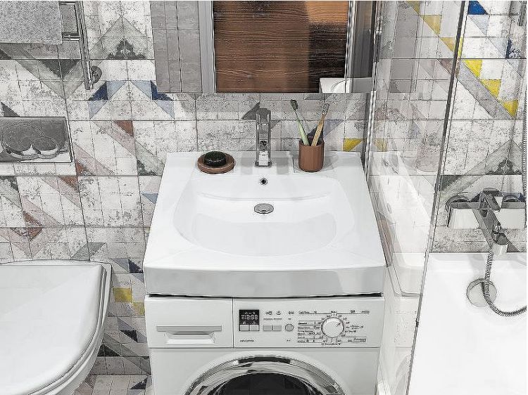 Раковина Santek Пилот 60x50 1WH110569 на стиральную машину Белая