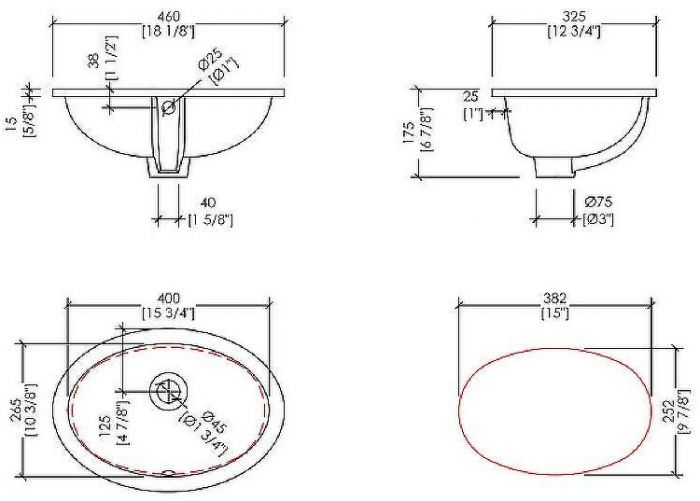 Раковина Devon&Devon White 46 RALILY460 Белая