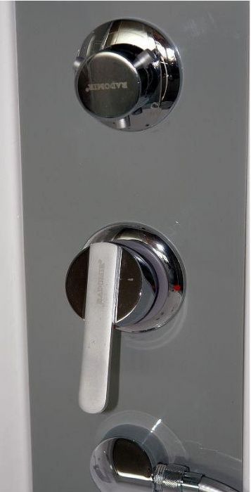 Душевой бокс Radomir Лаура 128x128 1-04-1-0-4-0860 с баней профиль Белый стекло прозрачное