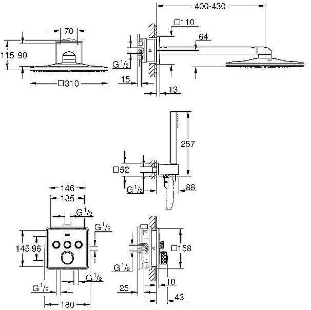 Душевая система Grohe Grohtherm SmartControl 34706000 Хром