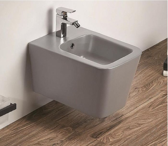 Биде CeramaLux 5370MH подвесное Светло-серое матовое