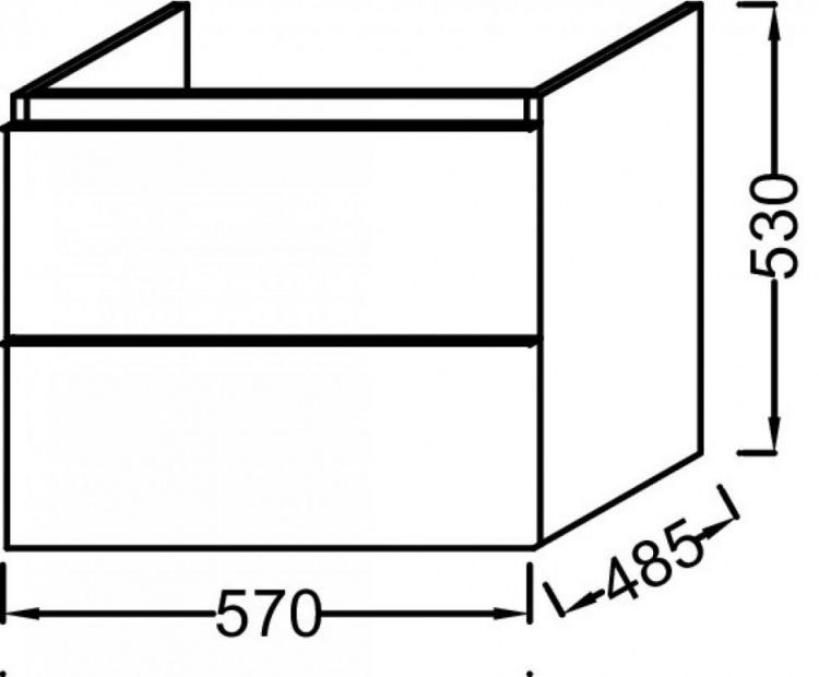 Тумба под раковину Jacob Delafon Odeon Up 57 см EB878-N28, медный бетон Тумба под раковину Jacob Delafon Odeon Up 57 см EB878-N28, медный бетон