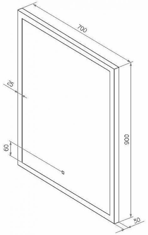 Зеркало Континент Sevilla 700х900 ЗЛП2239 с подсветкой с сенсорным выключателем