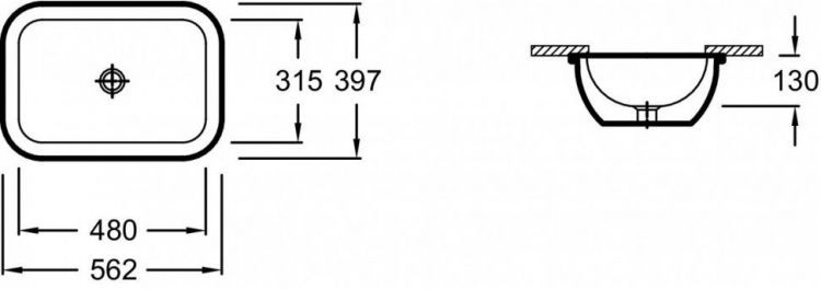 Раковина Jacob Delafon Vox 56 см EYA002-00, белый Раковина Jacob Delafon Vox 56 см EYA002-00, белый