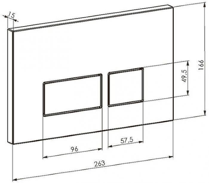 Клавиша смыва Boheme 664-B Черная