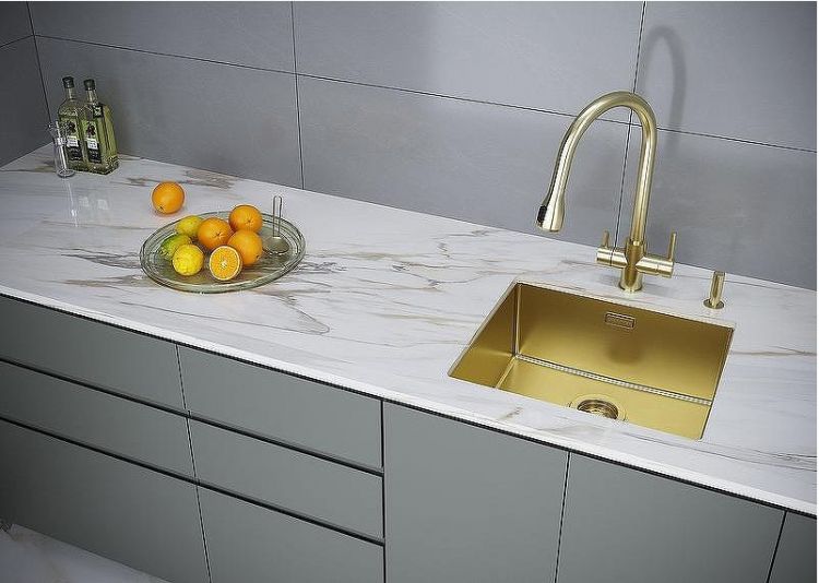 Кухонная мойка Paulmark Lassan 49 Uni LA49-LG Светлое золото