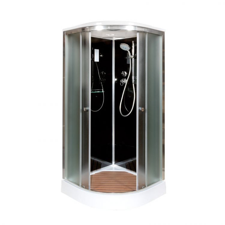 Душевая кабина Deto B01S+ эл. BLACK 100x100x220