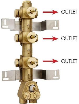 Скрытая часть для смесителя Bossini 3 Outlets Z030202000 G 3/4