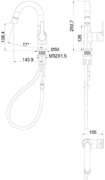 Смеситель для раковины Wonzon & Woghand WW-FE01L212-MB цвет Черный матовый Смеситель для раковины Wonzon & Woghand WW-FE01L212-MB цвет Черный матовый